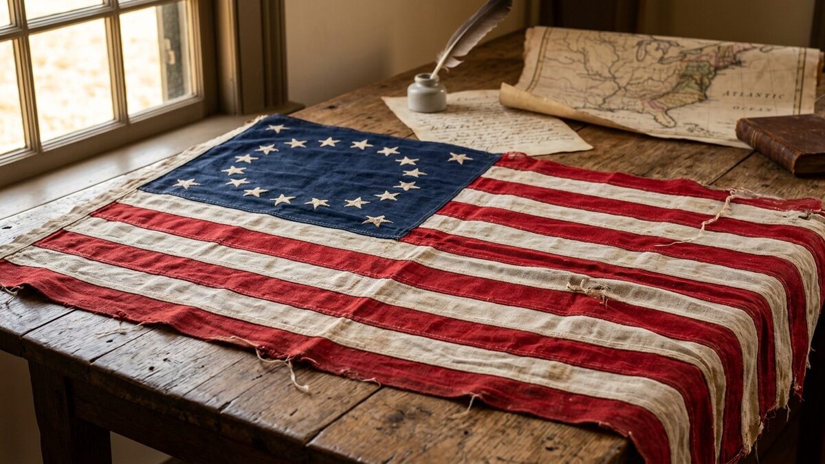 American flag thirteen stripes