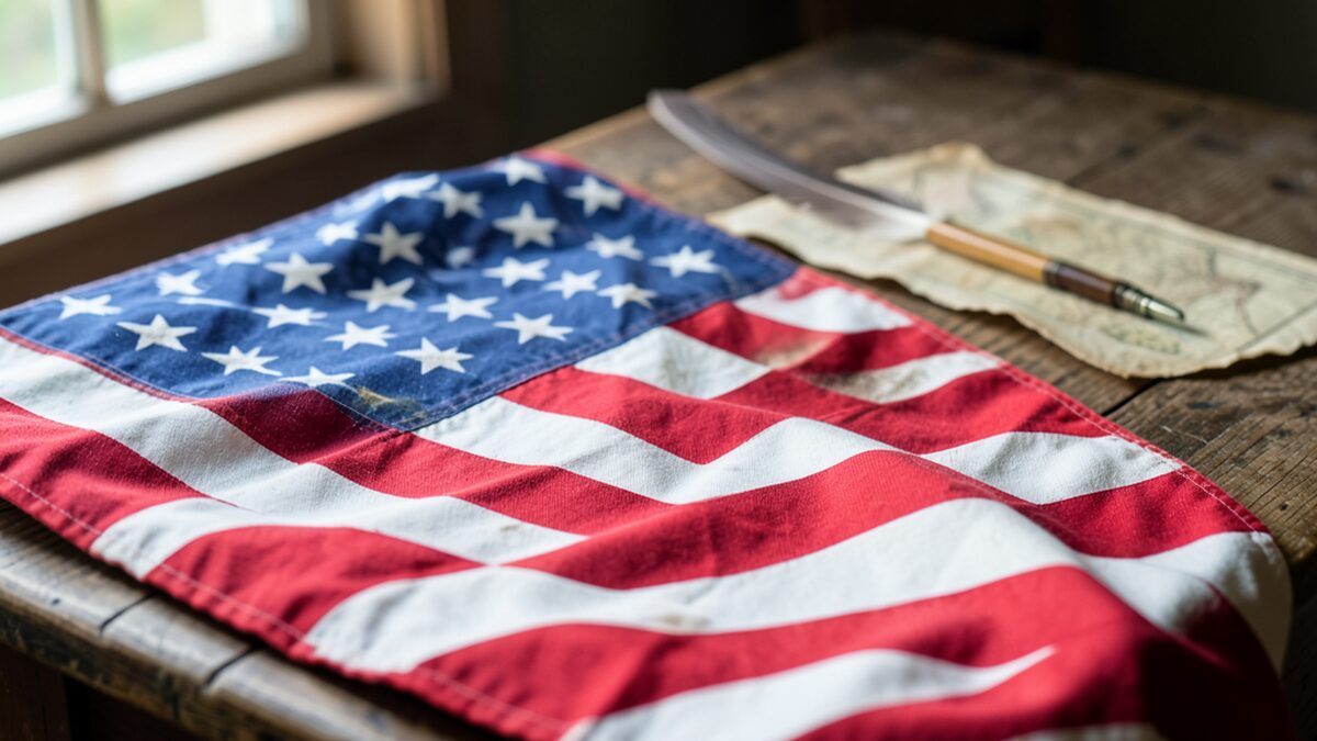 American flag thirteen stripes