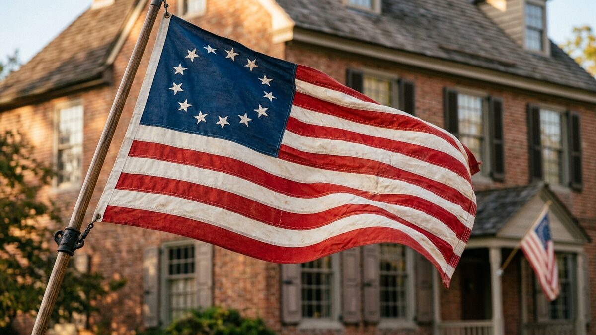 American flag, thirteen stripes