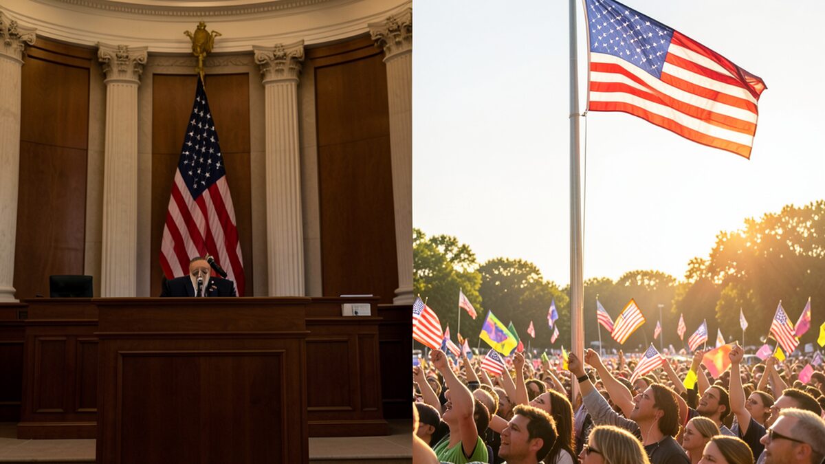 American flag treatment differences