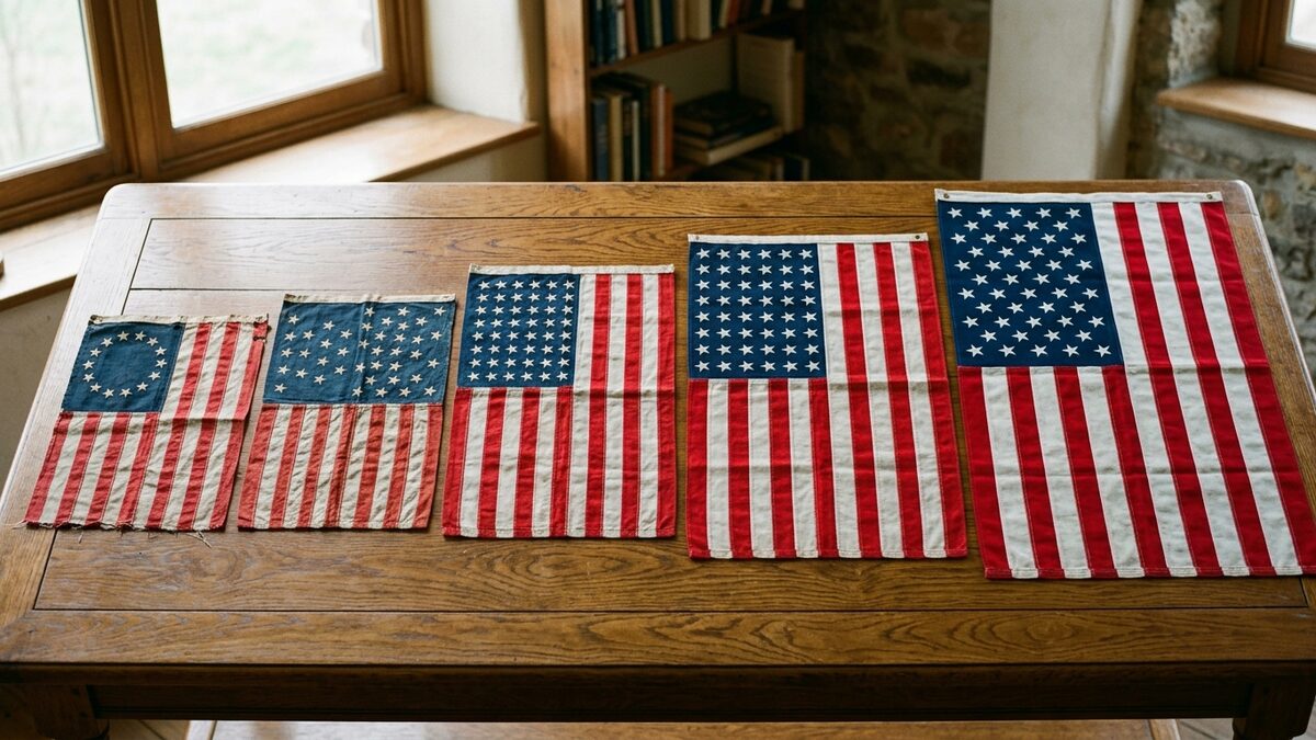 Stars flag arrangement evolution