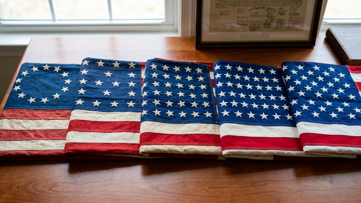 US flag star arrangement