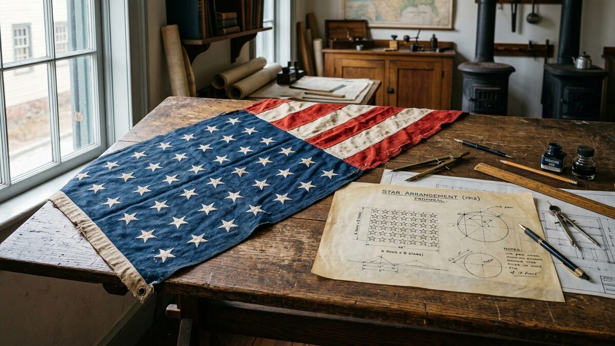US flag star arrangement