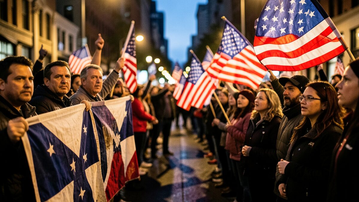 Confederate flag, US flag