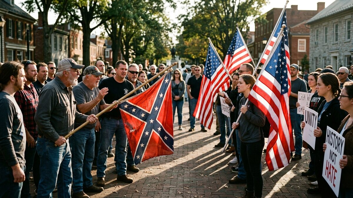 Confederate symbols, US flags
