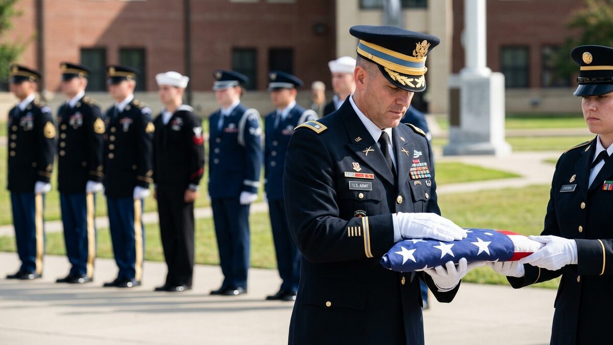 Flag etiquette military ceremonies