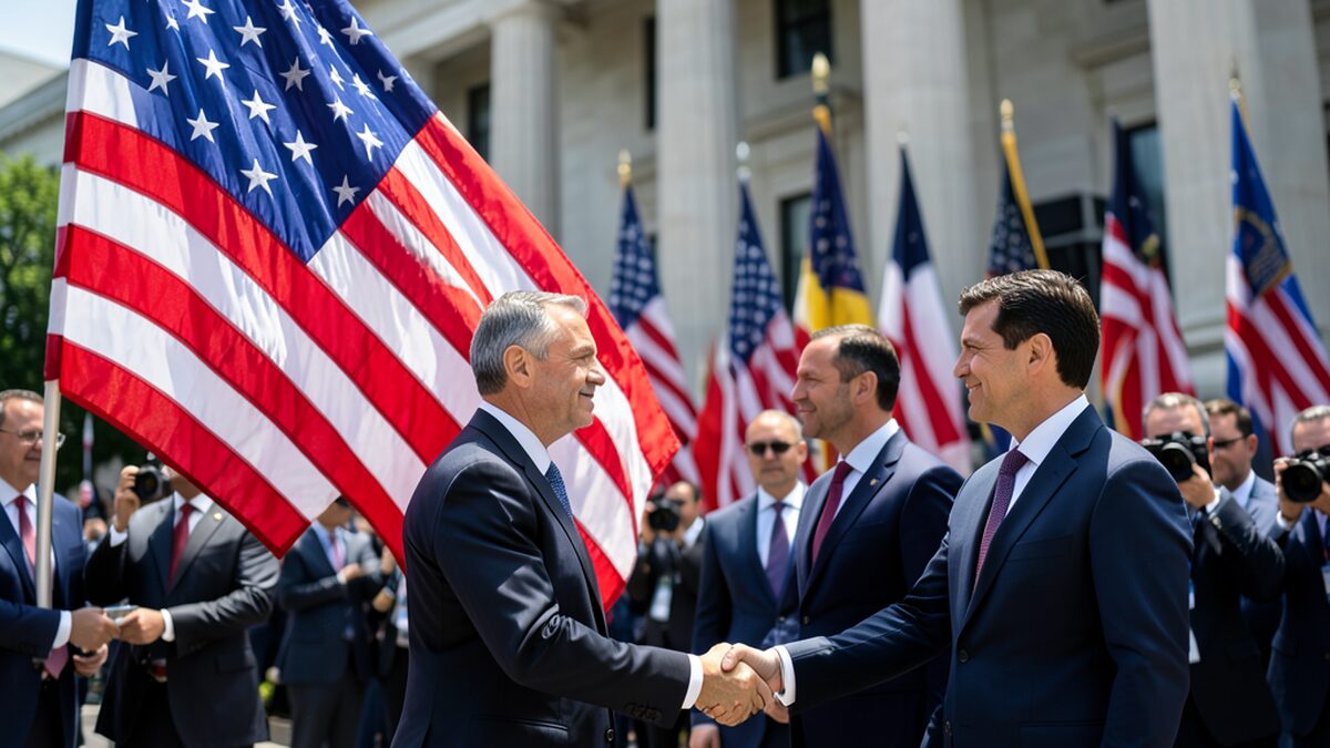 American flag, international diplomacy
