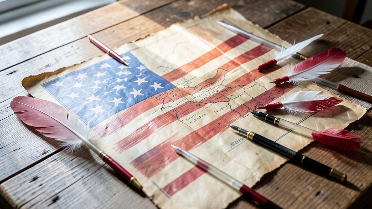 American flag thirteen stripes