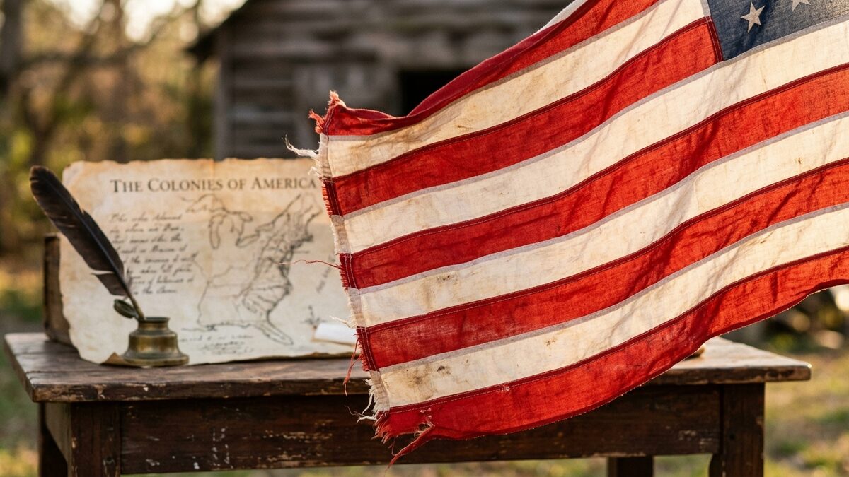American flag thirteen stripes