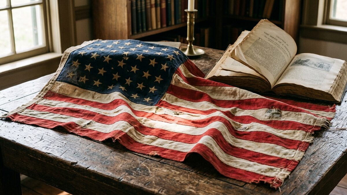 American flag thirteen stripes