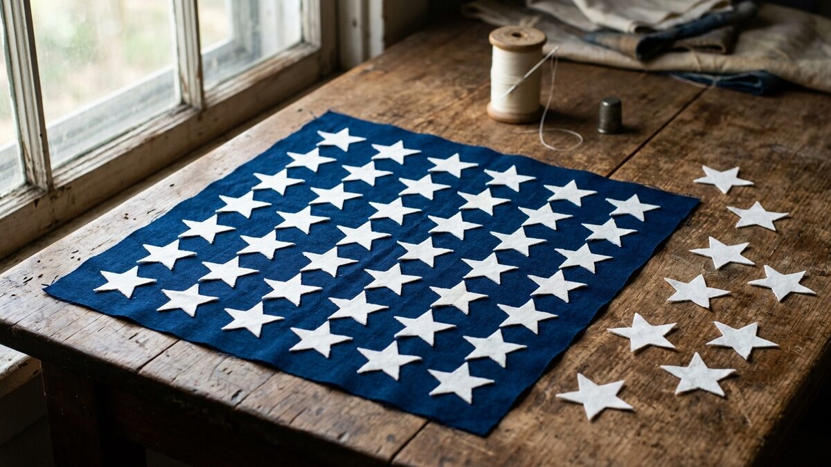 American flag fifty stars