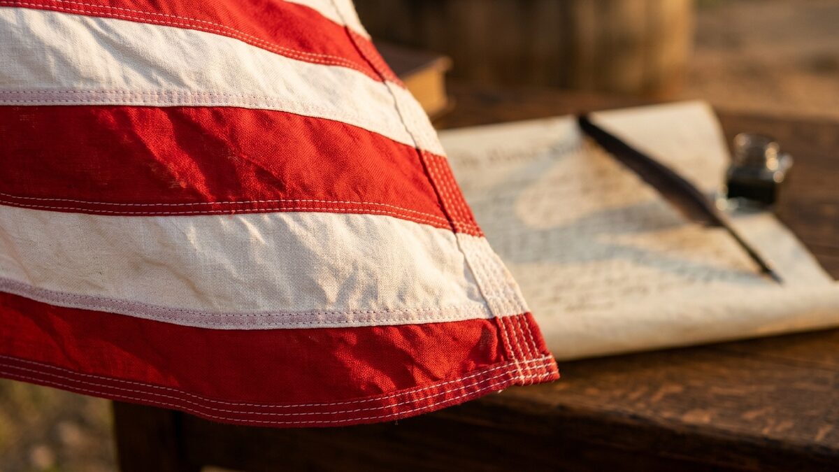 American flag thirteen stripes