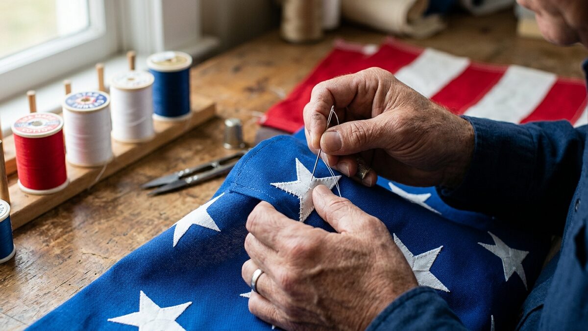 Adding star American flag