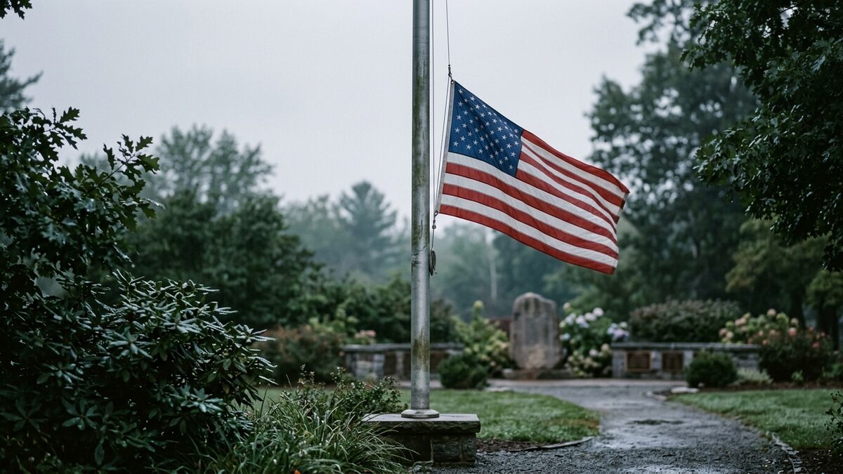 Flag protocol half-staff mourning