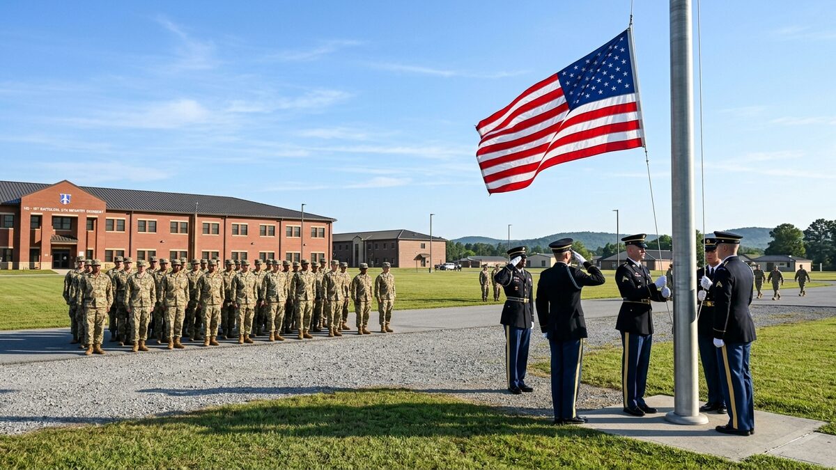 Military flag flying protocol