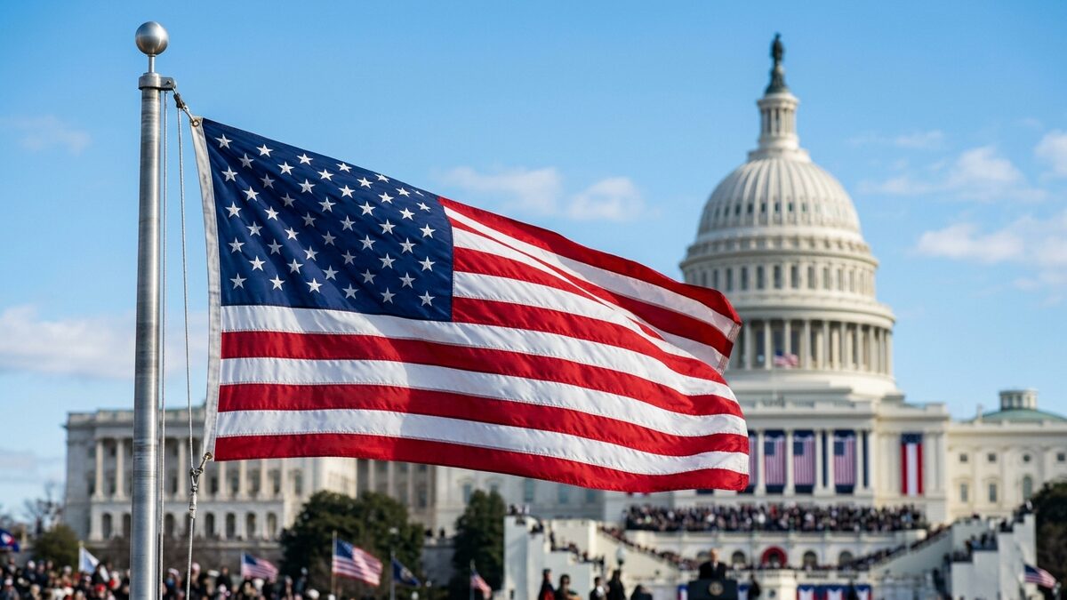 American flag, presidential inauguration