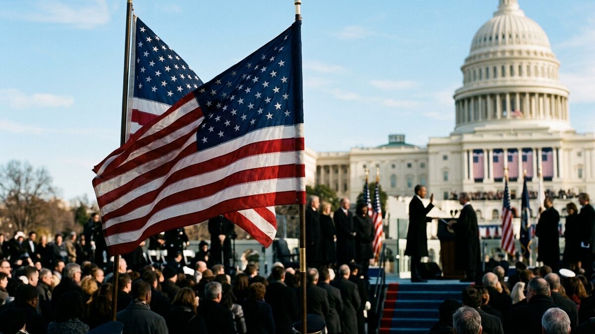 American flag, presidential inauguration