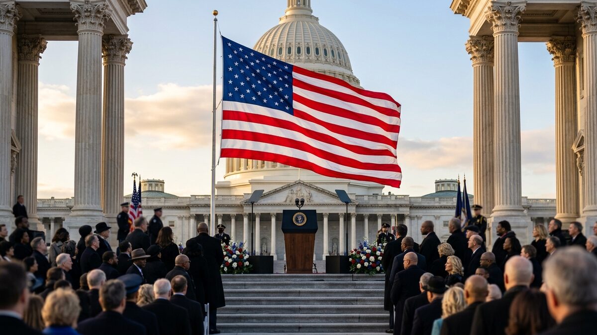 American flag, presidential inauguration
