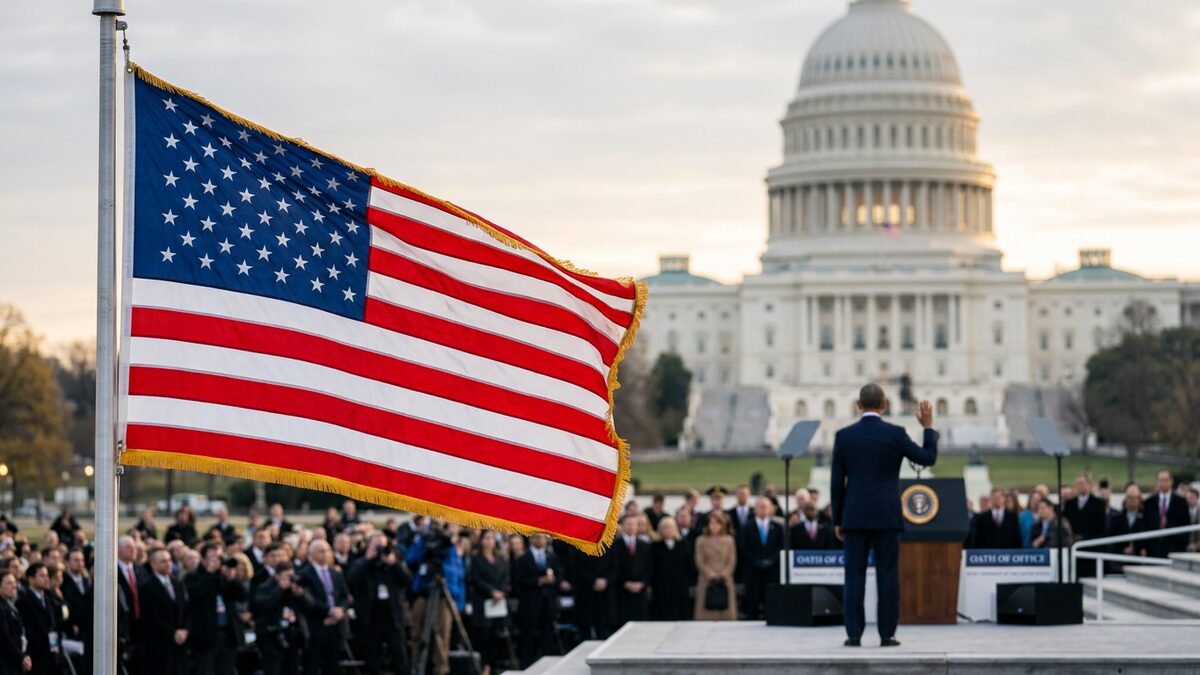 American flag, presidential inauguration