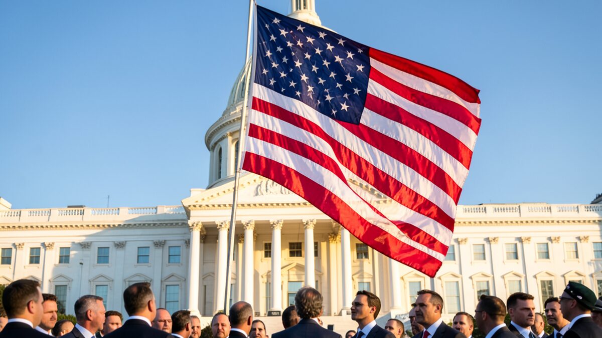 American flag, presidential inaugurations