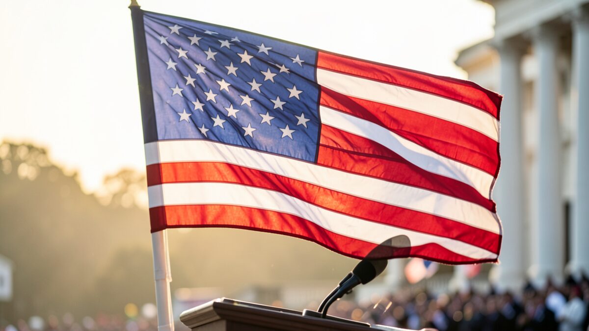 American flag, presidential inaugurations