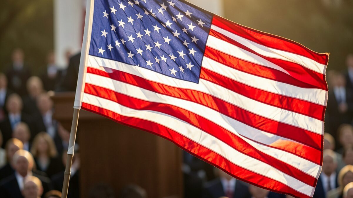 American flag, presidential inaugurations