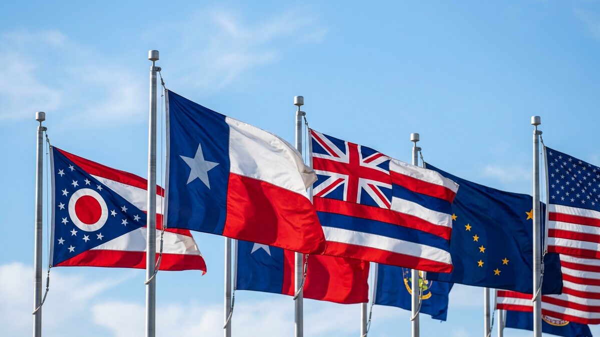 State flags, US elements