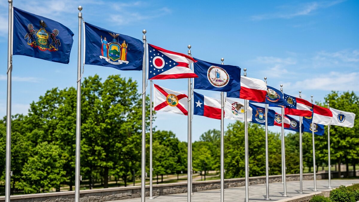 State flags, US elements