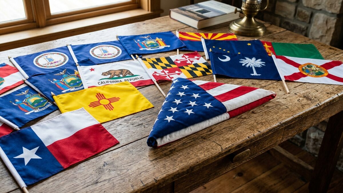 State flags regional histories