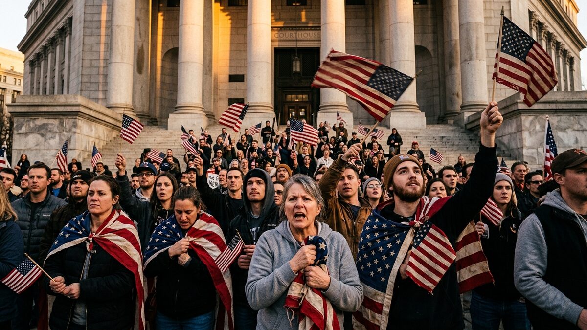 US flag, protests, rulings