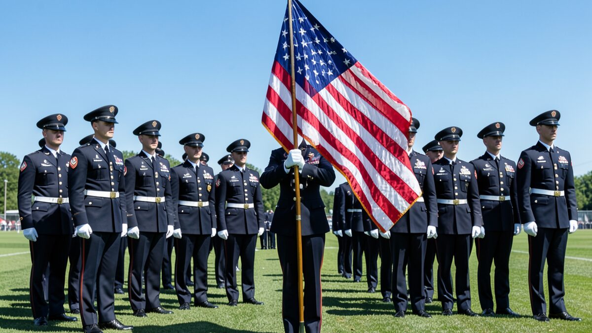 American flag military ceremonies