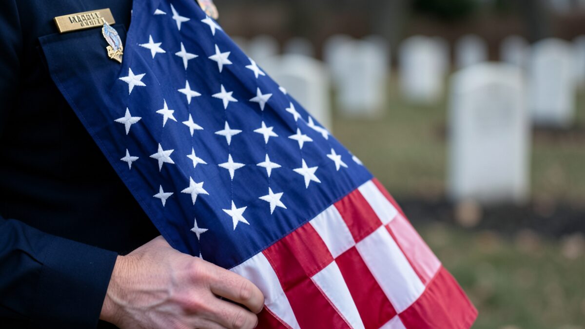 American flag military funerals