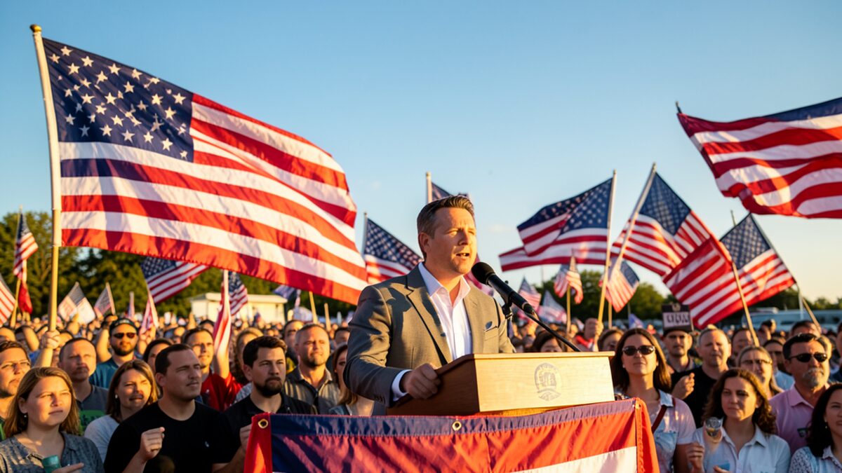 American flag political campaigns