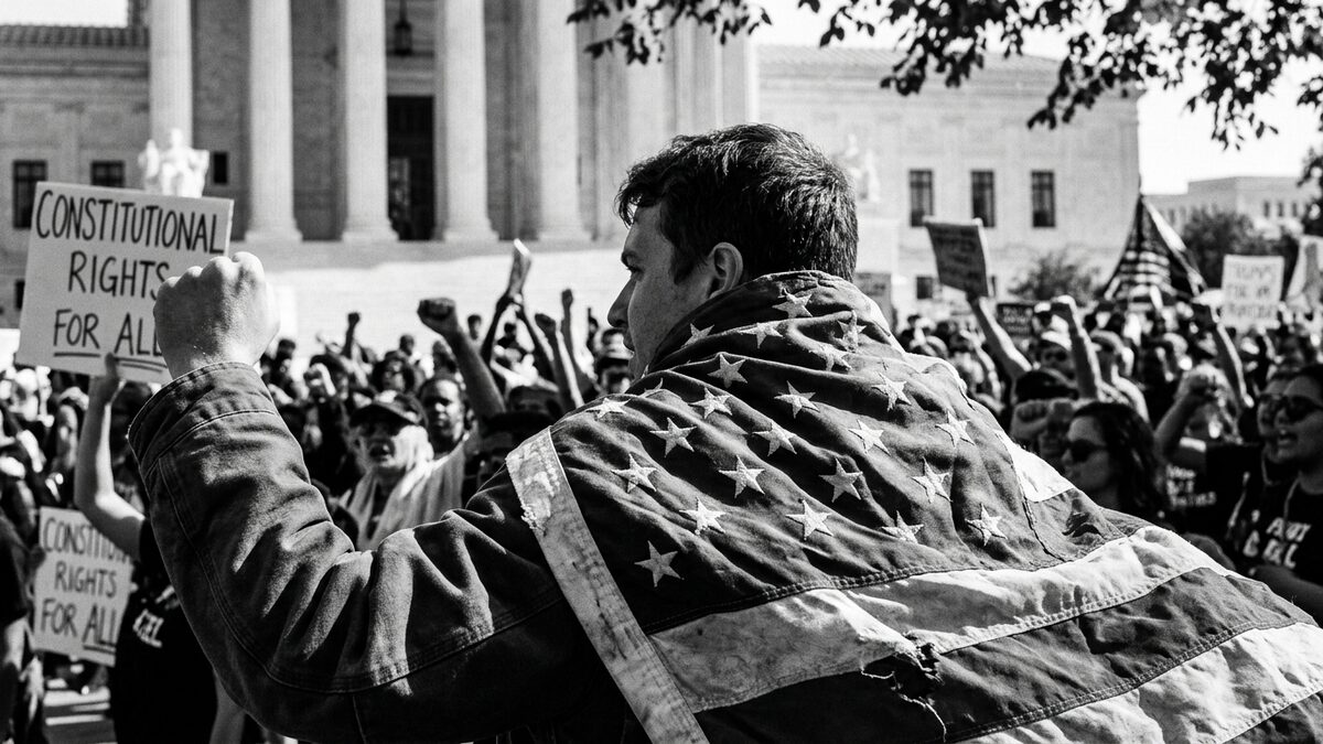 American flag, protests, rulings